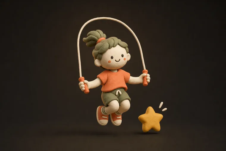 Get active — ChoreCred clay illustration