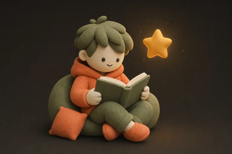 Read for 30 min — ChoreCred clay illustration