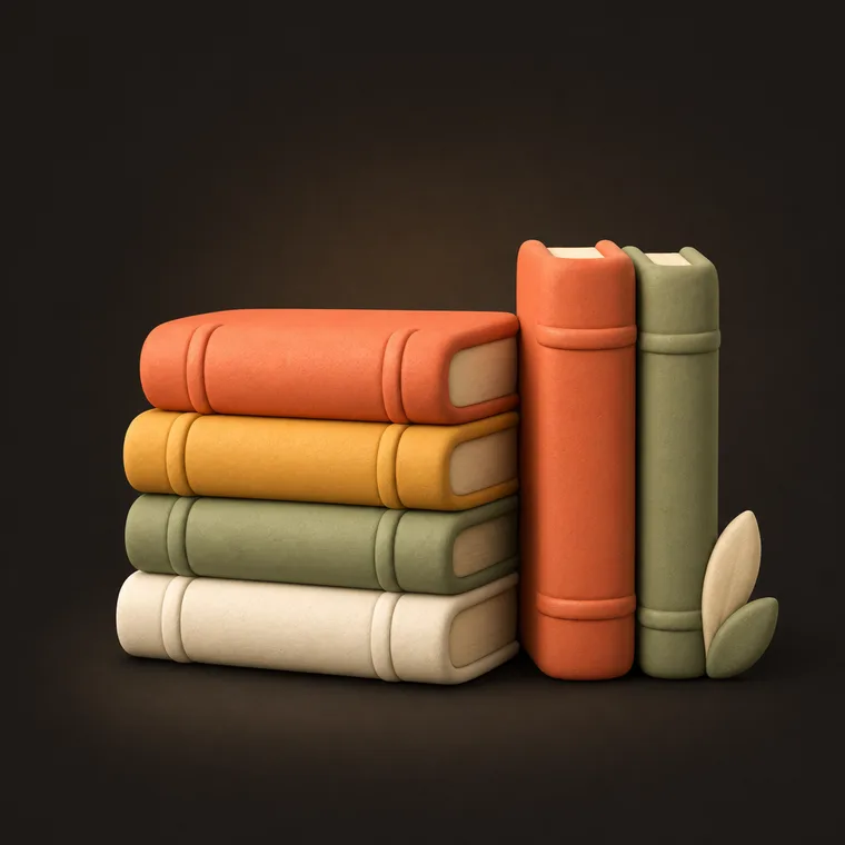 Tidy books — ChoreCred clay illustration