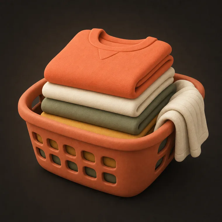Fold laundry — ChoreCred clay illustration