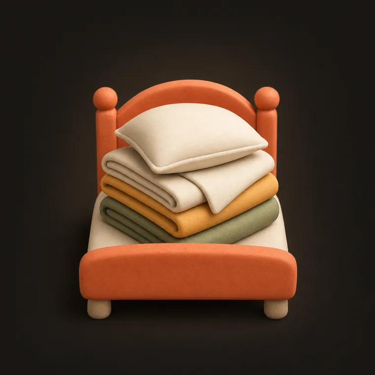 Change the sheets — ChoreCred clay illustration