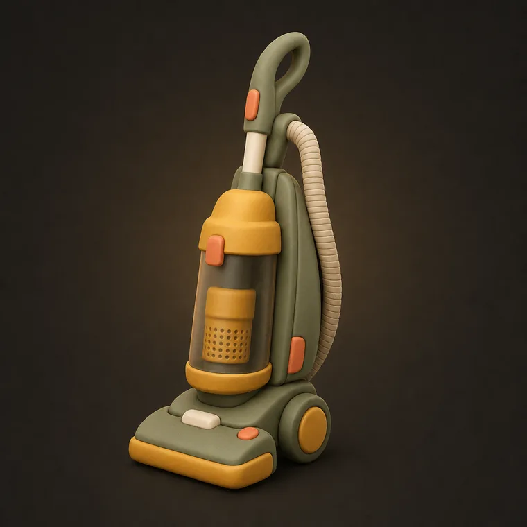 Vacuum — ChoreCred clay illustration