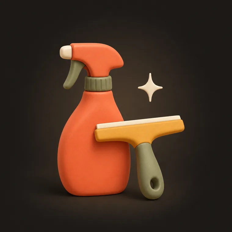 Clean the windows — ChoreCred clay illustration