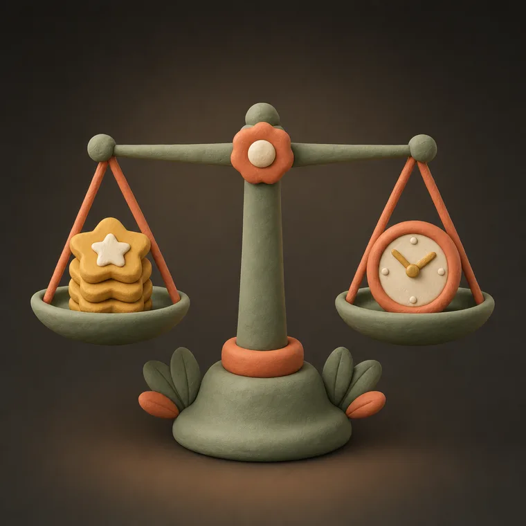 One honest ledger — ChoreCred clay illustration