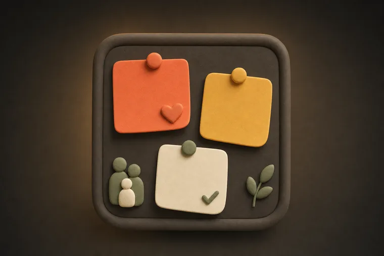 Family notes — ChoreCred clay illustration