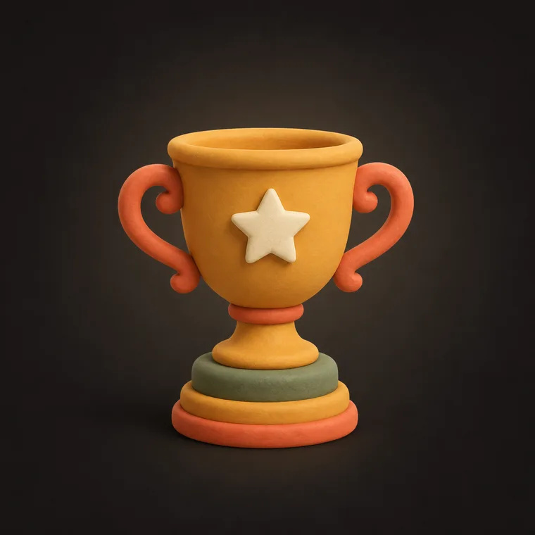 Trophy — ChoreCred clay illustration