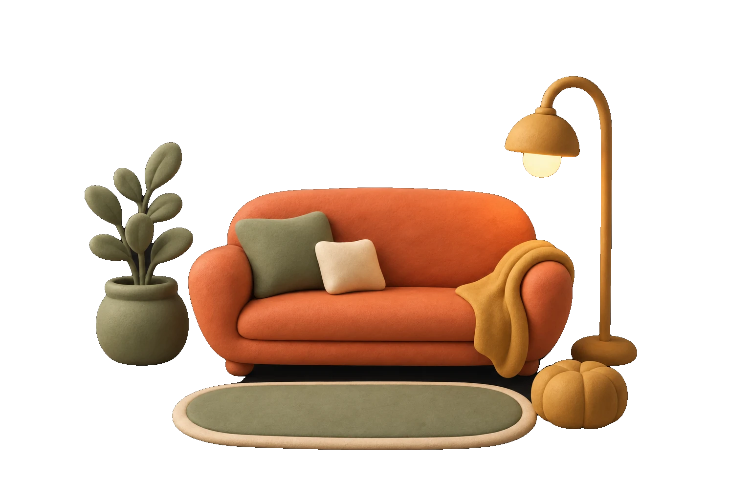 A calm clay-rendered family home